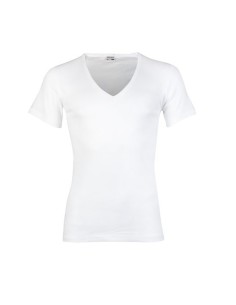 Beeren Heren T-shirt met diepe V-hals M3000 Wit