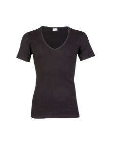 Beeren Heren T-shirt met diepe V-hals M3000 Zwart