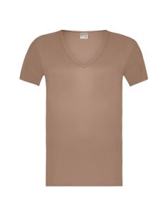 Beeren Heren T-shirt Diepe V-Hals Green Comfort M181 Natural