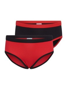 Beeren Meisjes Mix&Match slips Rood/Zwart 2Pack